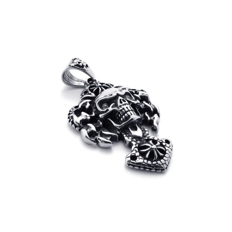 Totenkopf-Anhänger Aus Titan Totenkopf-Anhänger Aus Titan