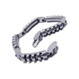 Herren- Und Jungenarmband Aus Reinem Titan Mit Silberner Kette Und Charms