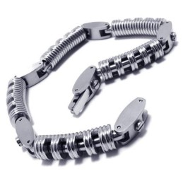 Herren- Und Jungenarmband Aus Reinem Titan Mit Silberner Kette Und Charms