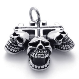 Totenkopf-Kreuzanhänger Aus Titan