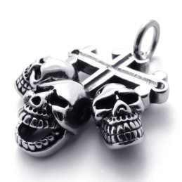 Totenkopf-Kreuzanhänger Aus Titan