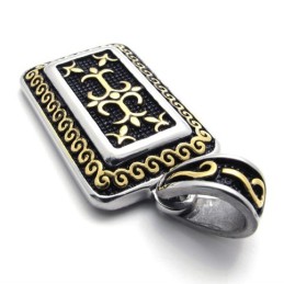 Goldener Dog Tag Titan Anhänger