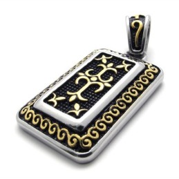 Goldener Dog Tag Titan Anhänger