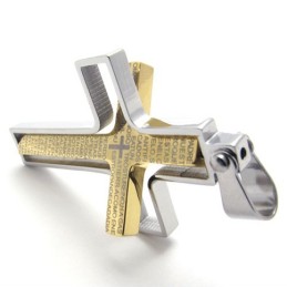 Gold Titan Kreuz Anhänger
