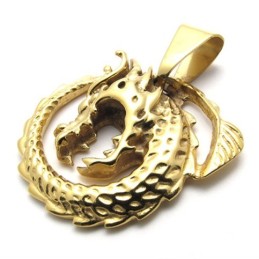 Goldener Drachen-Anhänger Aus Titan