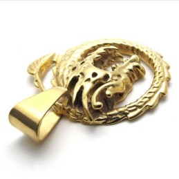 Goldener Drachen-Anhänger Aus Titan