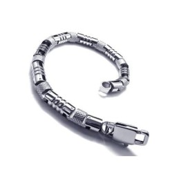 Herren Charm Silber 316L Reines Titan Armband Armreif
