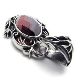 Roter Edelstein-Titan-Anhänger