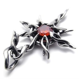 Roter Diamant-Titan-Anhänger