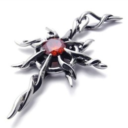 Roter Diamant-Titan-Anhänger