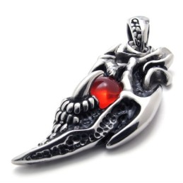 Flügel Roter Edelstein Titan Anhänger
