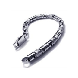 Herren Charm Silber 316L Reines Titan Armband Armreif