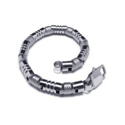 Herren Charm Silber 316L Reines Titan Armband Armreif
