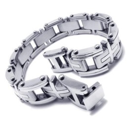 Herren- Und Jungenarmband Aus Reinem Titan Mit Kreuzanhänger
