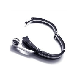 Herren Schwarz Silber Charm Reines Titan Armband Armreif