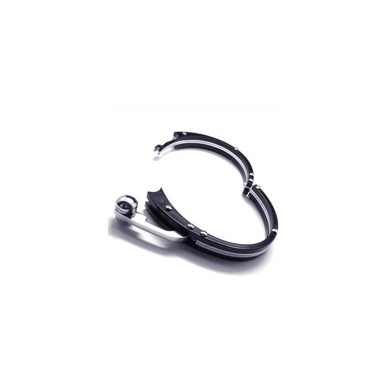 Herren Schwarz Silber Charm Reines Titan Armband Armreif Herren Schwarz Silber Charm Reines Titan Armband Armreif