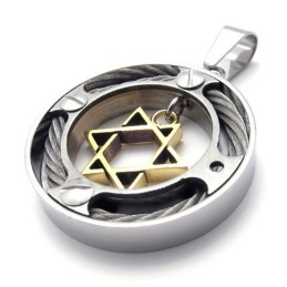 Kabelring Gold Star Lovers Titan Anhänger