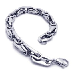 Herren- Und Jungenarmband Aus Reinem Titan Mit Gliedern Und Charms