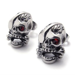 Totenkopf-Titan-Ohrringe