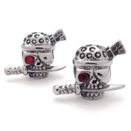 Totenkopf-Titan-Ohrringe