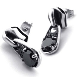 Schwarze Diamant-Titan-Ohrringe