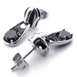 Schwarze Diamant-Titan-Ohrringe