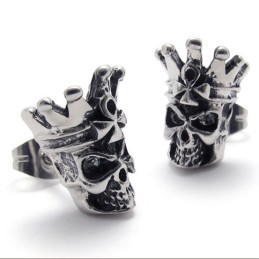 Totenkopf-Titan-Ohrringe
