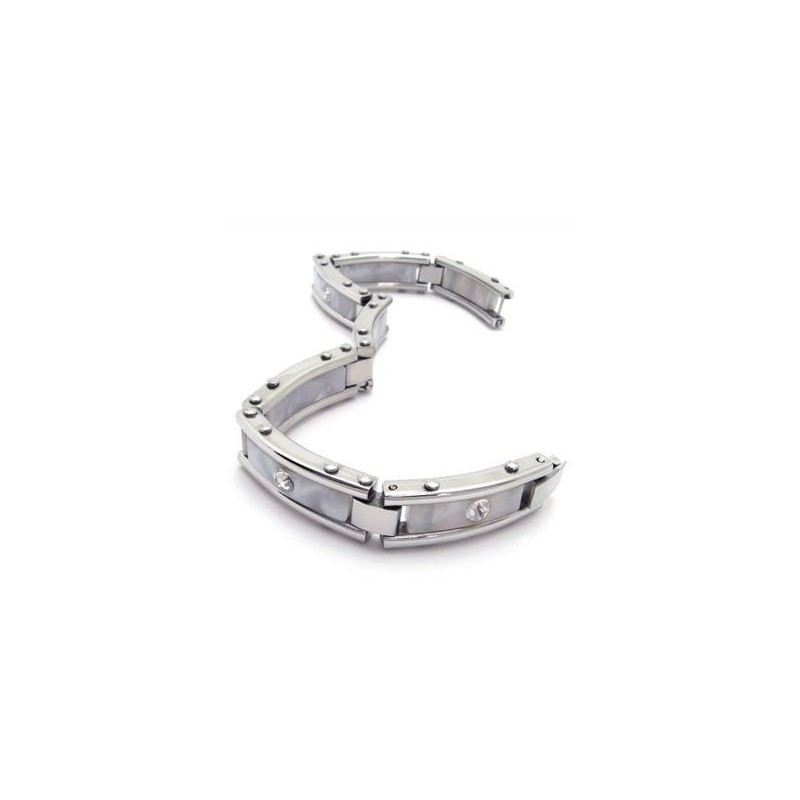 Männer Weiß Silber Reines Titan Armband Gummi Armreif Männer Weiß Silber Reines Titan Armband Gummi Armreif