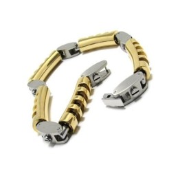 Herren Jungen Golden Silber Charm Reines Titan Armband