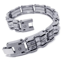 Herren Jungen Silber Charm Reines Titan Armband Armreif