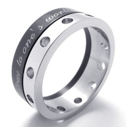 Halber Schwarzer Titanring