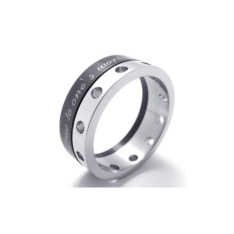 Halber Schwarzer Titanring Halber Schwarzer Titanring