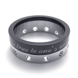 Halber Schwarzer Titanring