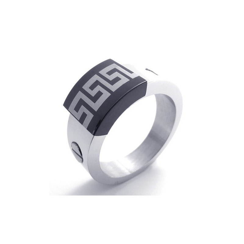 Titanring Mit Schwarzem Akzent Titanring Mit Schwarzem Akzent