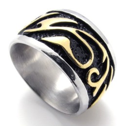 Goldener Vintage-Ring Aus Titan