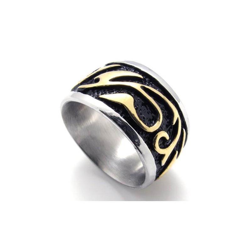 Goldener Vintage-Ring Aus Titan Goldener Vintage-Ring Aus Titan