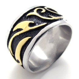 Goldener Vintage-Ring Aus Titan