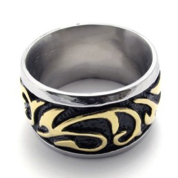 Goldener Vintage-Ring Aus Titan