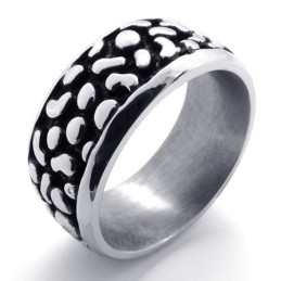 Schwarzer Vintage Titanring