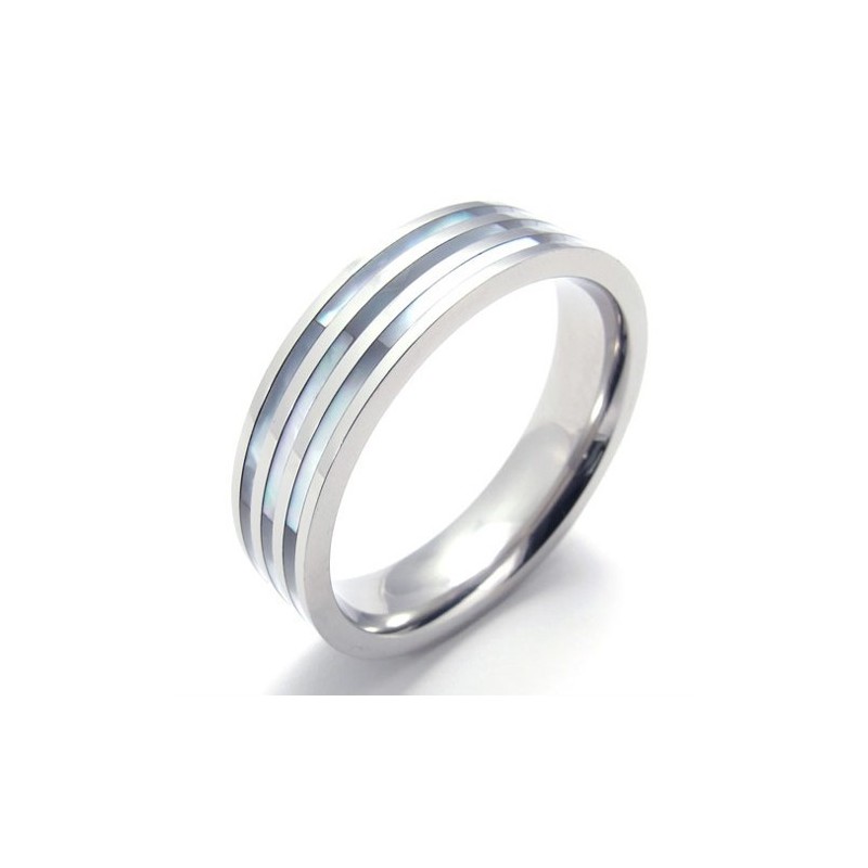 Drei Ringe Polierter Titanring Drei Ringe Polierter Titanring