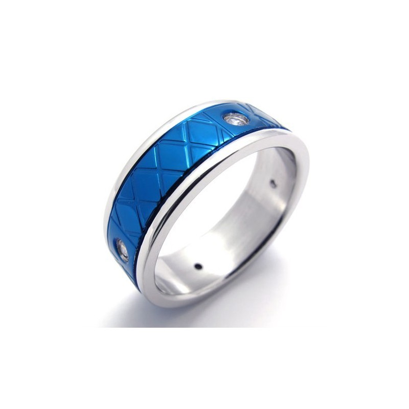 Blauer Titanring Blauer Titanring