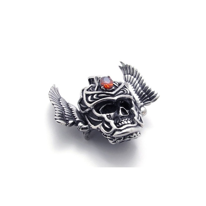 Titananhänger Mit Rotem Zirkon Titananhänger Mit Rotem Zirkon