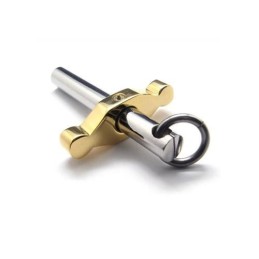 Halskette Mit Kreuzanhänger Aus Reinem Titan In Gold Und Silber