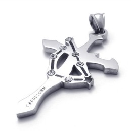 Steinbock Titan Strass Anhänger