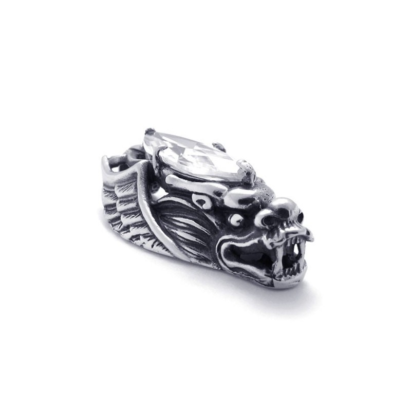 Drachenkopf-Titan-Anhänger Mit Zirkon Drachenkopf-Titan-Anhänger Mit Zirkon