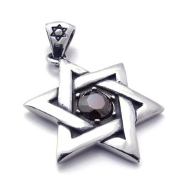 Titan-Anhänger „Glücksstern“ Mit Rotem Zirkon