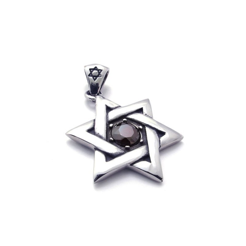Titan-Anhänger „Glücksstern“ Mit Rotem Zirkon Titan-Anhänger „Glücksstern“ Mit Rotem Zirkon