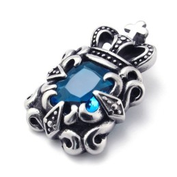 Titananhänger Mit Blauem Zirkon