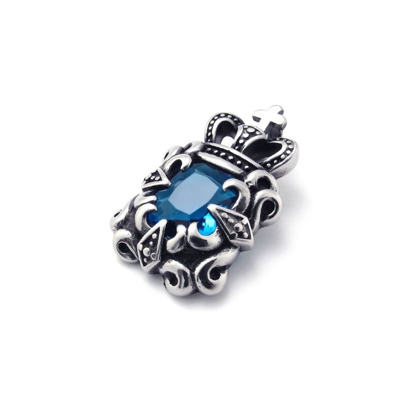 Titananhänger Mit Blauem Zirkon Titananhänger Mit Blauem Zirkon