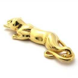 Titan-Gold-Löwenanhänger Mit Zirkonen